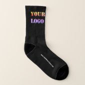 Aangepaste Logo tekst en kleuren promotionele sock Sokken (Links binnenkant)