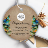 Aangepaste Logo tekst kerstboompromotie toevoegen Bedankjes Labels