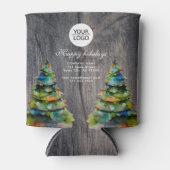 Aangepaste Logo tekst kerstboompromotie toevoegen Blikjeskoeler (Voorkant)