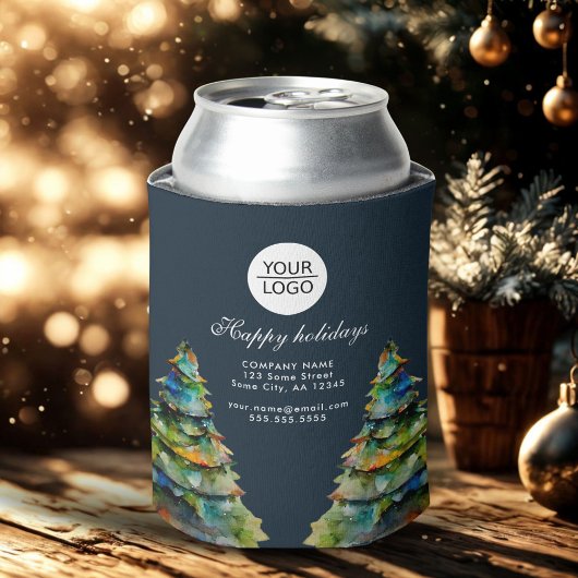 Aangepaste Logo tekst kerstboompromotie toevoegen Blikjeskoeler