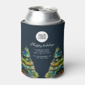 Aangepaste Logo tekst kerstboompromotie toevoegen Blikjeskoeler (Blikje Voorkant)