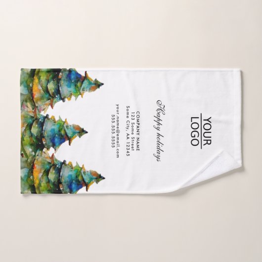 Aangepaste Logo tekst kerstboompromotie toevoegen Handdoek (Handdoek)