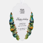 Aangepaste Logo tekst kerstboompromotie toevoegen Ornament Kaart (Rechts)