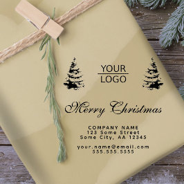 Aangepaste Logo tekst kerstboompromotie toevoegen Rubberstempel