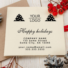 Aangepaste Logo tekst kerstboompromotie toevoegen Rubberstempel