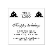Aangepaste Logo tekst kerstboompromotie toevoegen Rubberstempel (Afrduk)