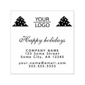 Aangepaste Logo tekst kerstboompromotie toevoegen Zelfinktende Stempel (Design)