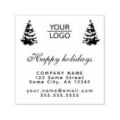 Aangepaste Logo tekst kerstboompromotie toevoegen Zelfinktende Stempel (Design)