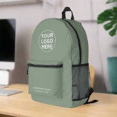 Aangepaste Logo & Tekst L Branded Company Sage Gre Bedrukte Rugzak