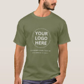 Aangepaste Logo & tekst l Groen Bedrijfsuniform Un T-shirt (Voorkant)