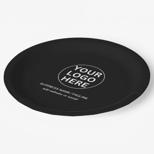 Aangepaste Logo & Tekst l Professioneel Zakelijk Z Papieren Bordje (Gekanteld)