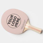 Aangepaste Logo & Tekst l Promotionele Blush Roze  Tafeltennisbatje (Zijkant)