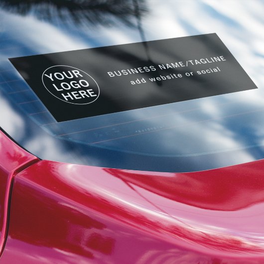 Aangepaste Logo & Tekst l Promotionele Zwart & Wit Raamsticker