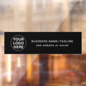 Aangepaste Logo & Tekst l Promotionele Zwart & Wit Raamsticker (Vel 2)