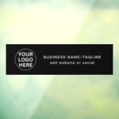 Aangepaste Logo & Tekst l Promotionele Zwart & Wit Raamsticker (Vel 3)