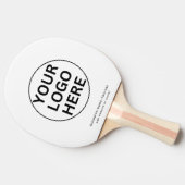 Aangepaste Logo & Tekst l Promotionele Zwart & Wit Tafeltennisbatje (Zijkant)