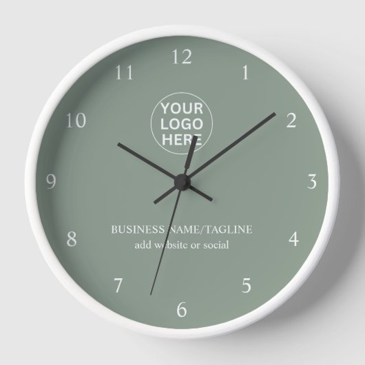 Aangepaste Logo & Tekst L Sage Groen Merk Bedrijf (Voorkant)