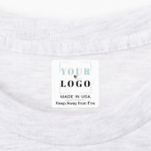 Aangepaste Logo Tekst & Land Vierkante Kleding Kle Labels (Aangebracht)