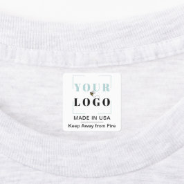Aangepaste Logo Tekst & Land Vierkante Kleding Kle Labels