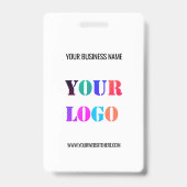 Aangepaste logo tekst naam bedrijf badge (Achterkant)