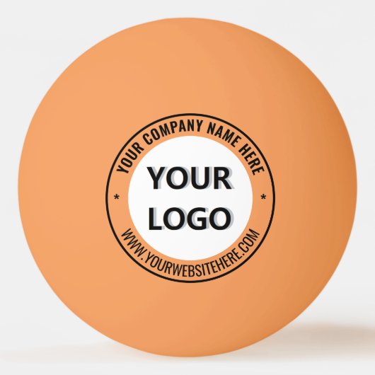Aangepaste Logo Tekst Ping Pong Ballen Sjabloon (Voorkant)