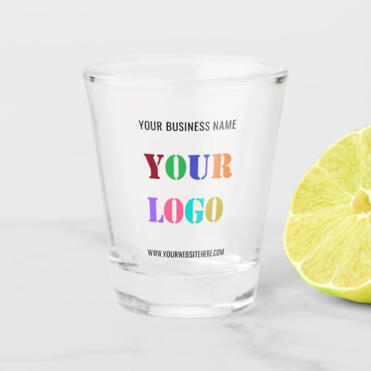 Aangepaste Logo tekst Promotie Business Shot Glass Glas (Voorkant)