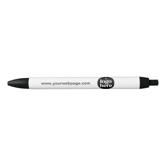 Aangepaste logo-tekst Promotioneel Zwarte Inkt Pen (Voorkant)