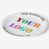 Aangepaste Logo Tekst Promotionele Business Paper  Papieren Bordje (Gekanteld)