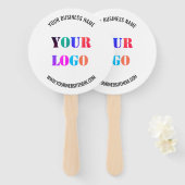 Aangepaste Logo tekst Promotionele hand fans voorb Handwaaier (Voorkant en achterkant)