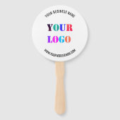 Aangepaste Logo tekst Promotionele hand fans voorb Handwaaier (Voorkant)