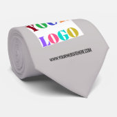 Aangepaste logo tekst QR-code merk stropdas voorbe (Opgerold)