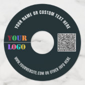 Aangepaste Logo Tekst QR Code Wijnglas Label Sjabl (Achterkant)