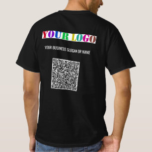 Aangepaste Logo Tekst QR Code Zakelijk T-shirt Sja