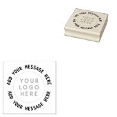 Aangepaste Logo & tekst Rubber Stamp Rubberstempel (Gestempeld)