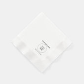 Aangepaste logo-tekst sjabloon witte gemunte cockt servet (Hoek)