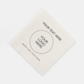 Aangepaste logo-tekst Standaard Lunch Ecru Papier Servet (Hoek)