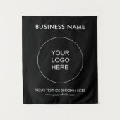 Aangepaste Logo Tekst Tapestry Achtergrond Promoti Wandkleed (Voorkant)