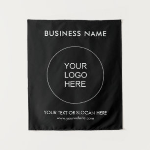 Aangepaste Logo Tekst Tapestry Achtergrond Promoti Wandkleed