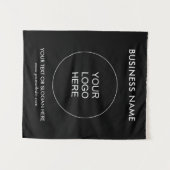 Aangepaste Logo Tekst Tapestry Achtergrond Promoti Wandkleed (Voorkant (horizontaal))