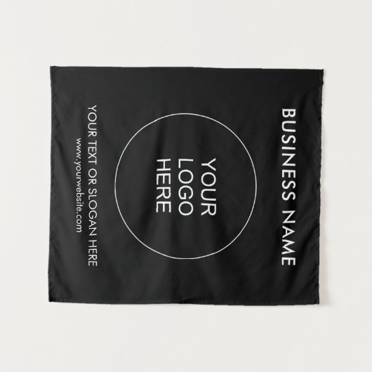 Aangepaste Logo Tekst Tapestry Achtergrond Promoti Wandkleed (Voorkant (horizontaal))