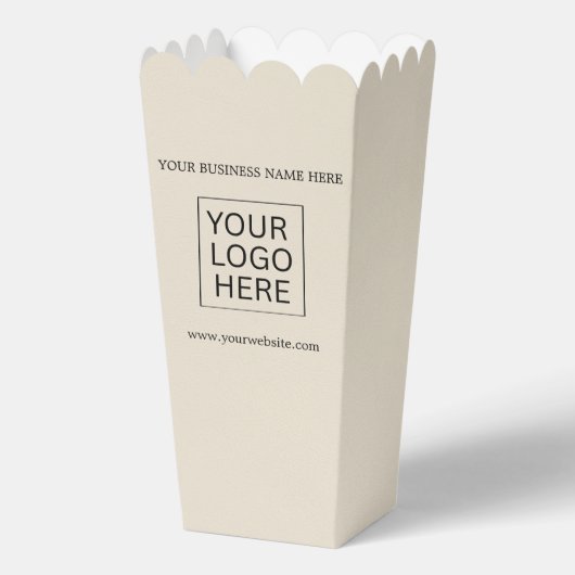 Aangepaste Logo & Tekst Verpakking popcorn Bedankdoosjes (Achterkant)