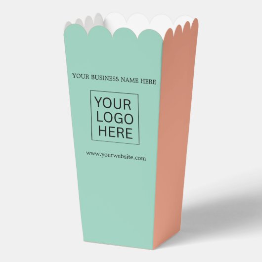 Aangepaste Logo & Tekst Verpakking popcorn Bedankdoosjes (Voorkant)