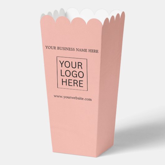 Aangepaste Logo & Tekst Verpakking popcorn Bedankdoosjes (Achterkant)