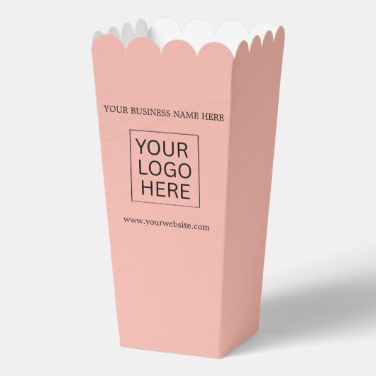 Aangepaste Logo & Tekst Verpakking popcorn Bedankdoosjes (Voorkant)