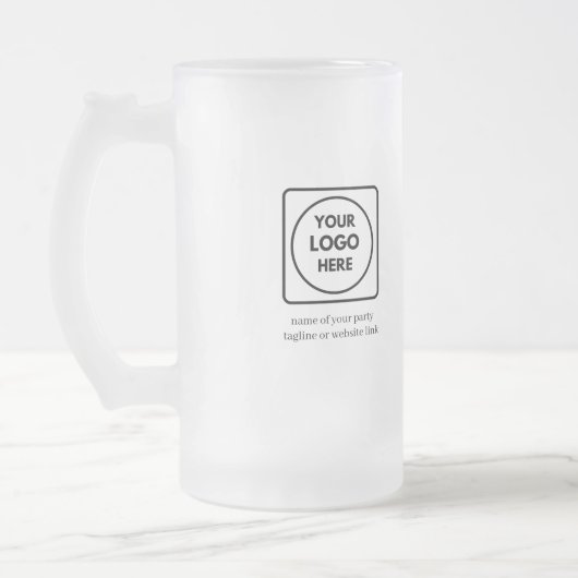 Aangepaste logo-tekst Vorstbier Promotiebeker Matglas Bierpul (Links)