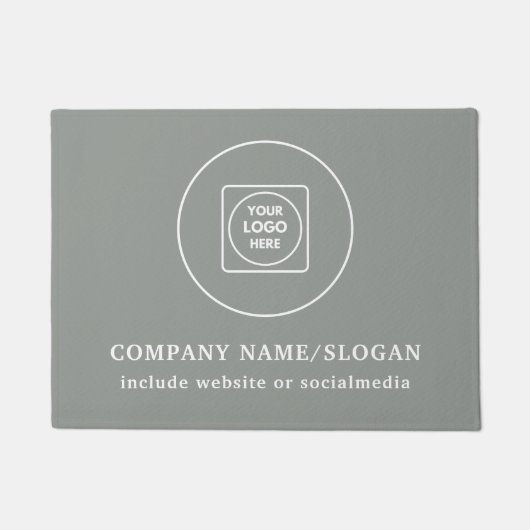 Aangepaste logo tekst welkom bedrijfsdeurmat deurmat (Voorkant)