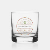 Aangepaste Logo & Tekst Whiskey Glass Whisky Glas (Voorkant)