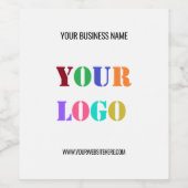 Aangepaste logo tekst wijnlabels bedrijf promotie  wijn etiket (Enkel label)