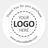Aangepaste Logo / tekst Witte ronde Stickers Blad (Voorkant)