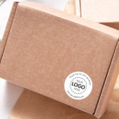 Aangepaste Logo / tekst Witte ronde Stickers Blad